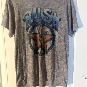 Rush Concert Gray, Med T Shirt Clockwork Angels 2012-2013 Tour, preowned